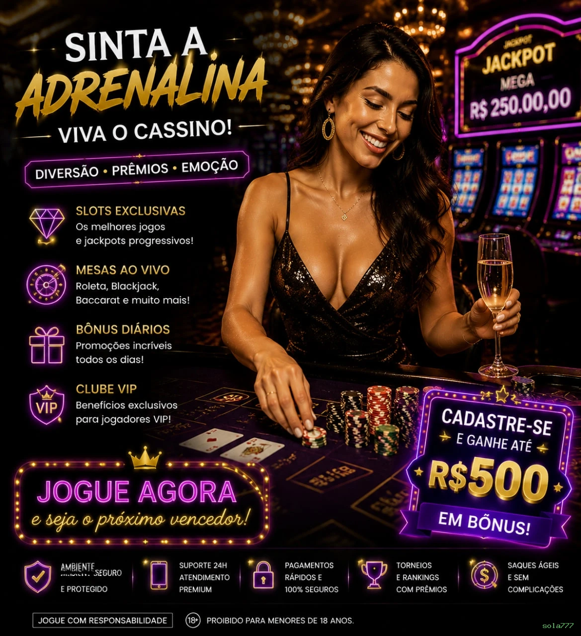 Benefícios da Conta sola777
